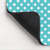 Blauer mittlerer Tupfen Mousepad Curaçaos (Ecke)