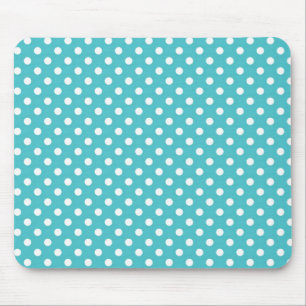 Blauer mittlerer Tupfen Mousepad Curaçaos