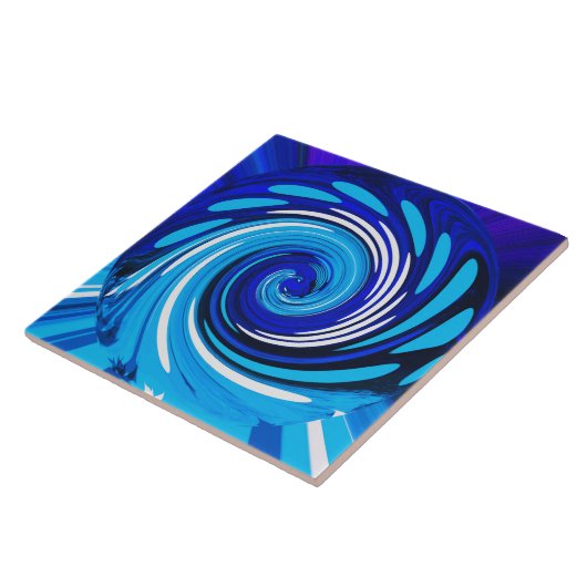 Blauer Mix Fliese (Seite)