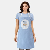 Blauer Mixer-Sauerteig-Laib Schürze (Getragen)