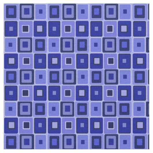 Blauer Mod Square Stoff (Nahaufnahme)