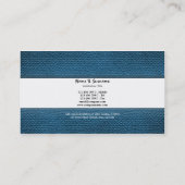 Blauer Mode-Stylist-Näherinschneider Visitenkarte (Rückseite)
