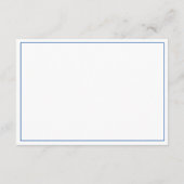 Blauer moderner Hochzeitsdetails-QR-Code Begleitkarte (Rückseite)