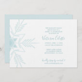 blauer, moderner WINTER WONDERLAND süß 16 Einladung (Vorne/Hinten)