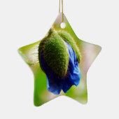 Blauer Mohn Keramik Ornament (Rechts)