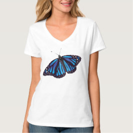 Blauer Monarch Butterfly T-Shirt