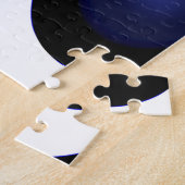 Blauer Mond: Abstrakt Blau und Weiß Puzzle (Seite)