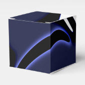 Blauer Mond: Abstrakt Blau, Weiß und Schwarz Geschenkschachtel (Vorderseite)