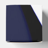 Blauer Mond: Abstrakt Blau, Weiß und Schwarz Geschenkschachtel (Oben)