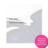 Blauer Mond: Abstrakt Blau, Weiß und Schwarz Notizblock