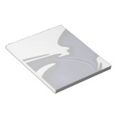 Blauer Mond: Abstrakt Blau, Weiß und Schwarz Notizblock (angewinkelt)