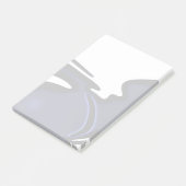 Blauer Mond: Abstrakt Blau, Weiß und Schwarz Post-it Klebezettel (angewinkelt)