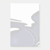 Blauer Mond: Abstrakt Blau, Weiß und Schwarz Post-it Klebezettel (Vorderseite)