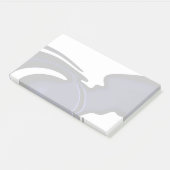 Blauer Mond: Abstrakt Blau, Weiß und Schwarz Post-it Klebezettel (angewinkelt)