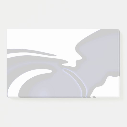 Blauer Mond: Abstrakt Blau, Weiß und Schwarz Post-it Klebezettel (Vorderseite)