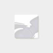 Blauer Mond: Abstrakt Blau, Weiß und Schwarz Post-it Klebezettel (Vorderseite)