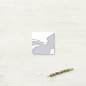 Blauer Mond: Abstrakt Blau, Weiß und Schwarz Post-it Klebezettel (Auf Schreibtisch)