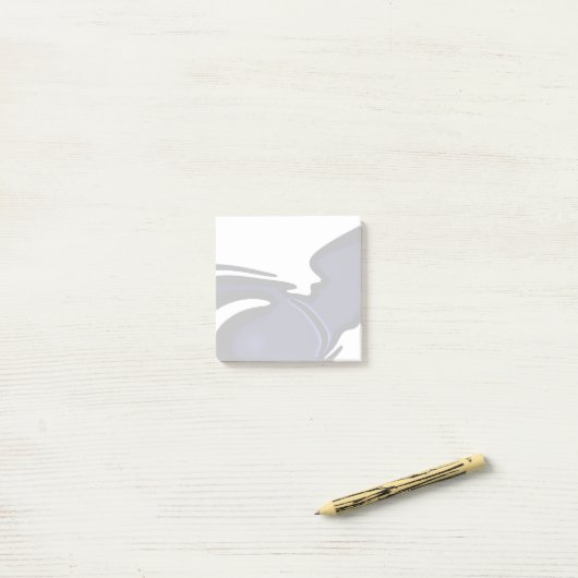 Blauer Mond: Abstrakt Blau, Weiß und Schwarz Post-it Klebezettel (Auf Schreibtisch)