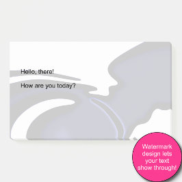 Blauer Mond: Abstrakt Blau, Weiß und Schwarz Post-it Klebezettel