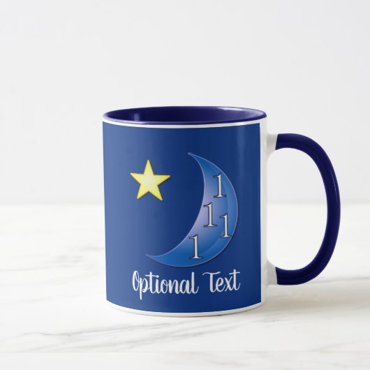 Blauer Mond Anpassbare Tasse (Rechts)