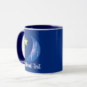 Blauer Mond Anpassbare Tasse (Vorderseite Links)