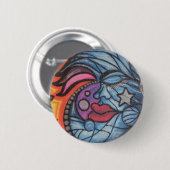 Blauer Mond Button (Vorne & Hinten)