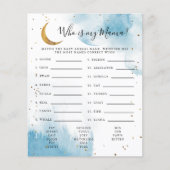 Blauer Mond, der mein Mama Baby Duschspiel ist (Vorderseite)