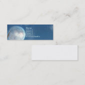 Blauer Mond-Fantasie-Visitenkarte KRW Mini Visitenkarte (Vorne/Hinten)