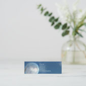 Blauer Mond-Fantasie-Visitenkarte KRW Mini Visitenkarte (Stehend Vorderseite)