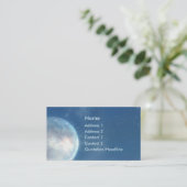 Blauer Mond-Fantasie-Visitenkarte KRW Visitenkarte (Stehend Vorderseite)