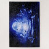 Blauer Mond Fantasy Butterfliegen Puzzle (Vertikal)