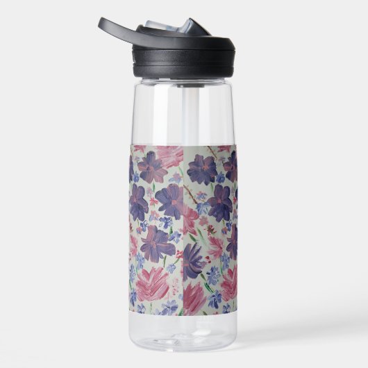 Blauer Mond Floral Wasser Flasche (Rechts)