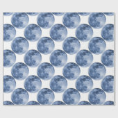 blauer Mond Geschenkpapier (Flach)