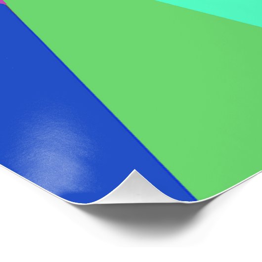 Blauer Mond Glossy Poster (Ecke)