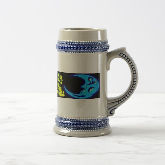 Blauer Mond-große Tasse (Rechts)