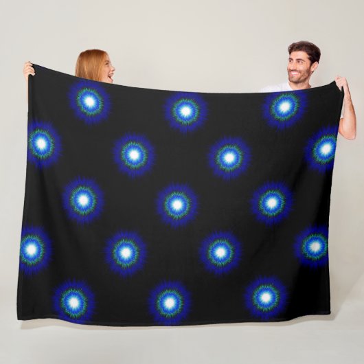 Blauer Mond im Schwarzen Himmel 1 Fleecedecke (Beispiel)