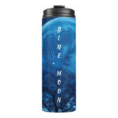 Blauer Mond in der Sky Tumbler Thermosbecher (Vorderseite)
