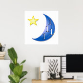 Blauer Mond individuell einstellbar Poster (Heimbüro)