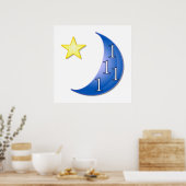 Blauer Mond individuell einstellbar Poster (Küche)