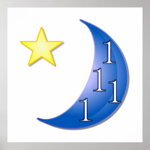 Blauer Mond individuell einstellbar Poster