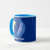 Blauer Mond individuell einstellbar Tasse (Vorderseite Links)