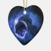 Blauer Mond Keramik Ornament (Links)