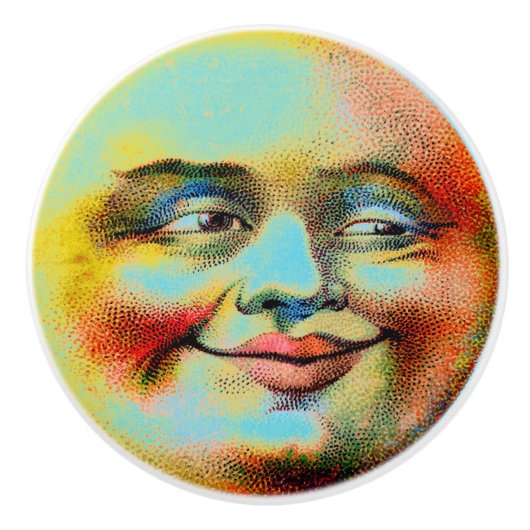 Blauer Mond Keramikknauf (Vorderseite)