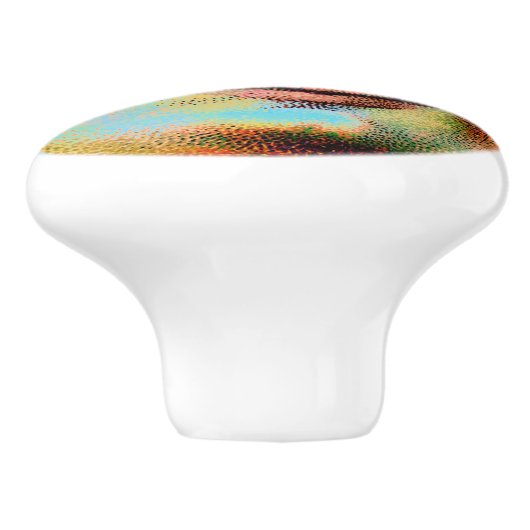 Blauer Mond Keramikknauf (Seitenansicht)