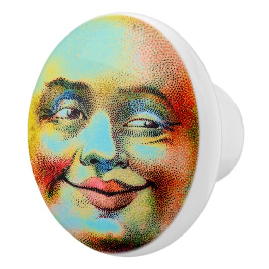 Blauer Mond Keramikknauf (Rechts)