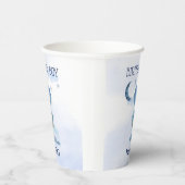 Blauer Mond kleiner Elefant Geburtstagsjunge Pappbecher (Rechts)