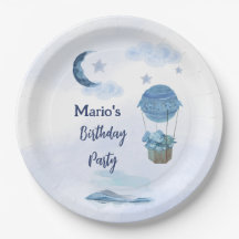 Blauer Mond kleiner Elefant Geburtstagsjunge