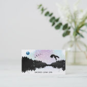 *~* Blauer Mond Leaping Pine Tree Kosmischer Regen Visitenkarte (Stehend Vorderseite)