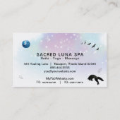 *~* Blauer Mond Leaping Pine Tree Kosmischer Regen Visitenkarte (Rückseite)