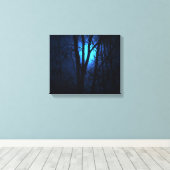 Blauer Mond! Leinwanddruck (Insitu (Holzboden))